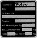 Volvo Typenschild